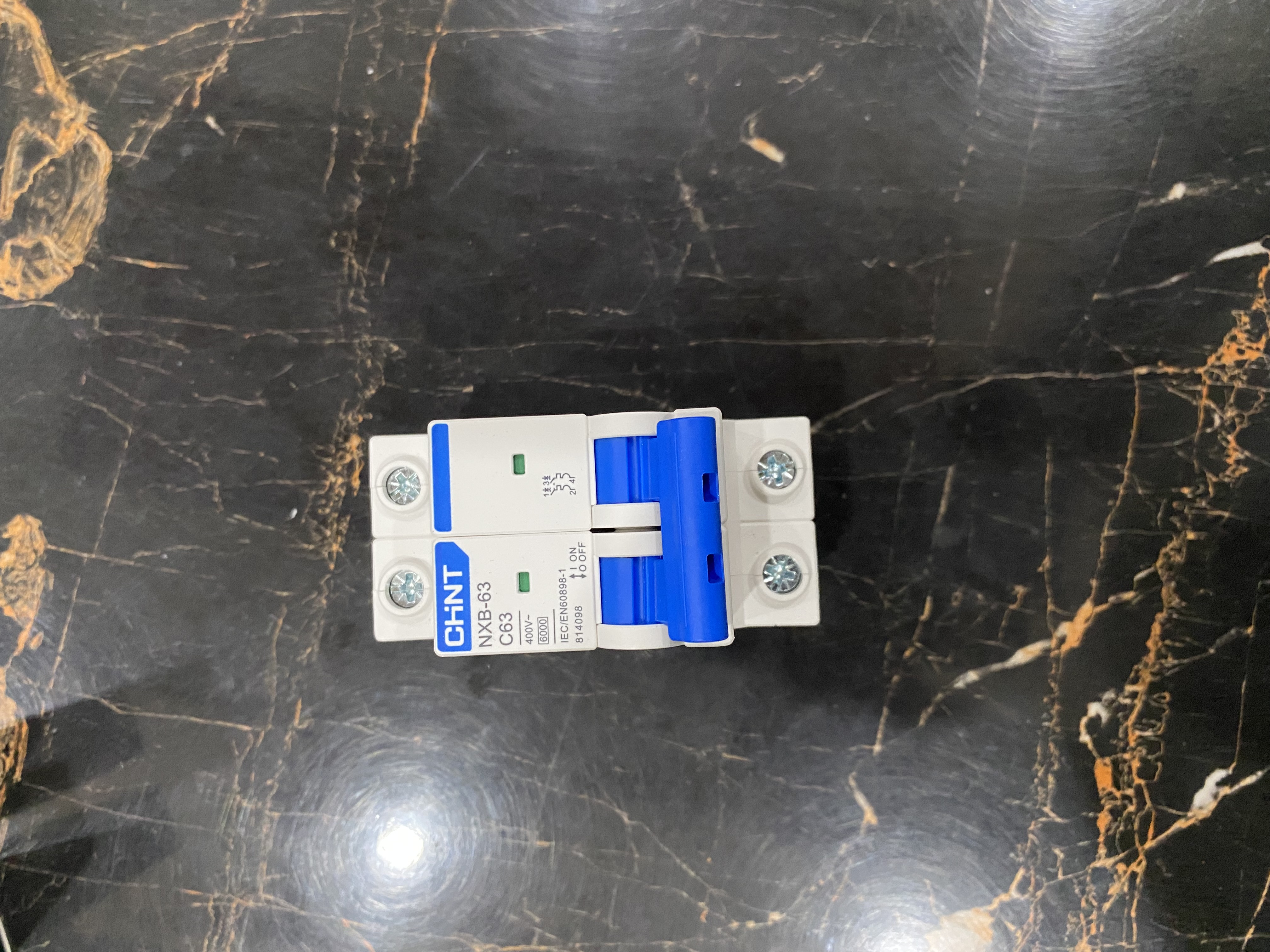 CHINT NXB-63 C63 2 Pole AC MCB – 63A, 400V AC Miniature Circuit Breaker | 6kA 2